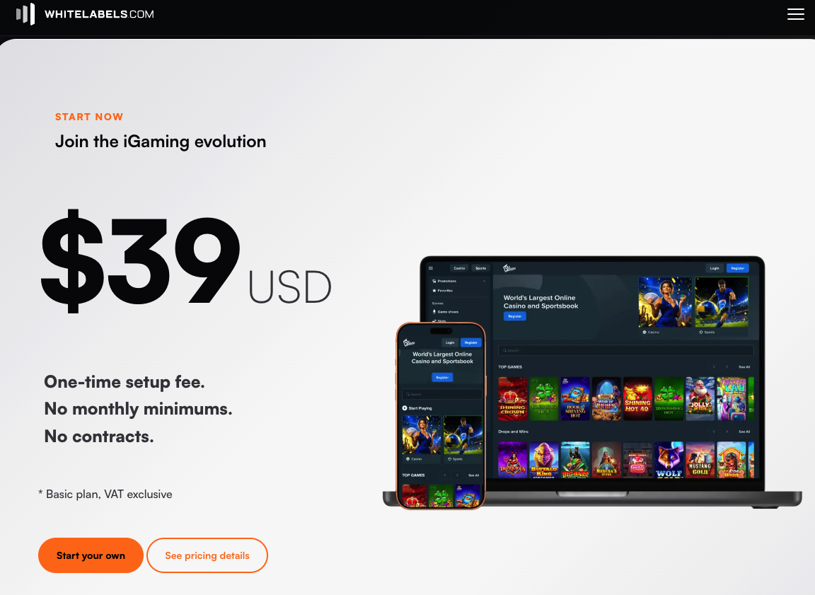 White Label Casino Cost in 2026: Setup Fees Ranked From $39 to $150,000+