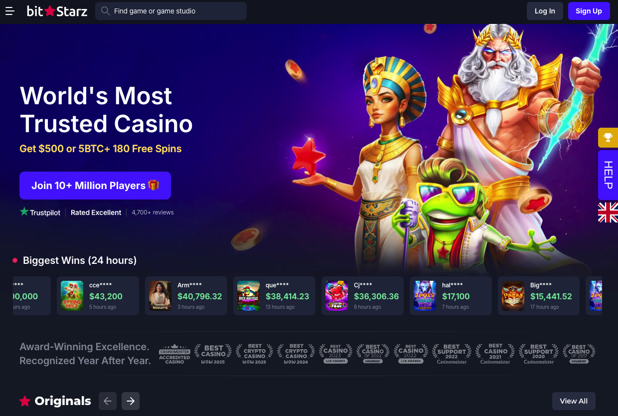 Bitstarz homepage