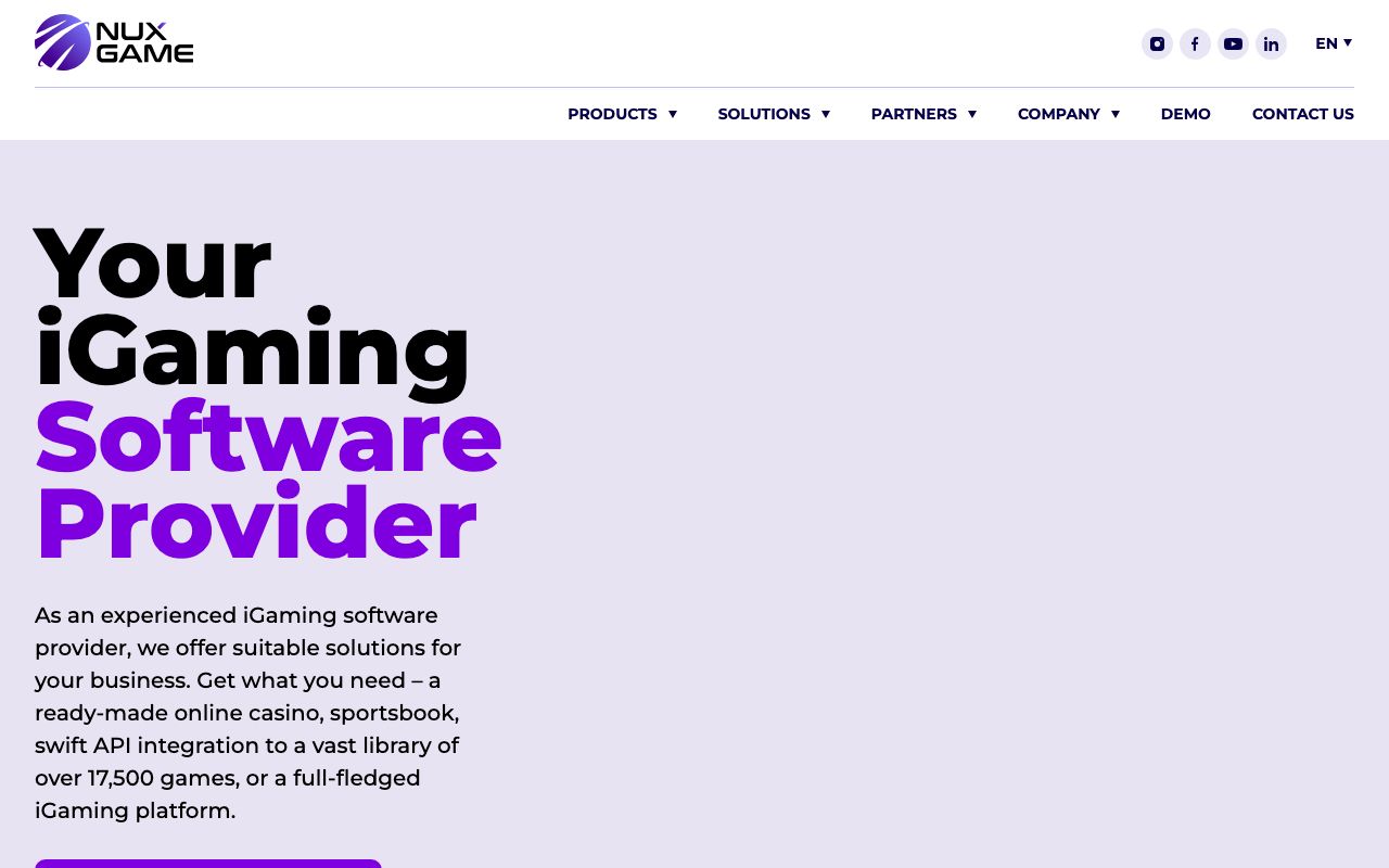 NuxGame homepage