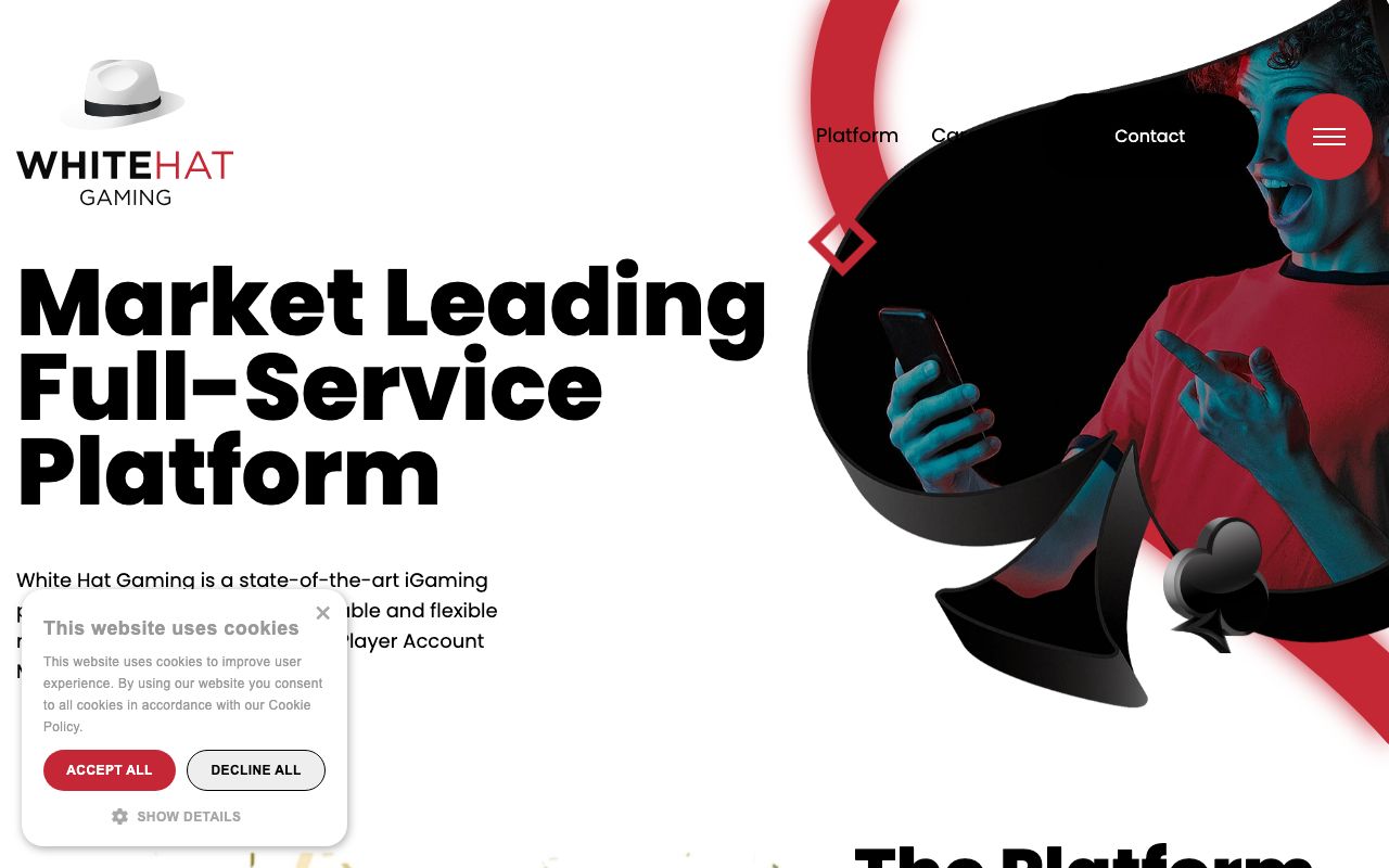 White Hat Gaming homepage