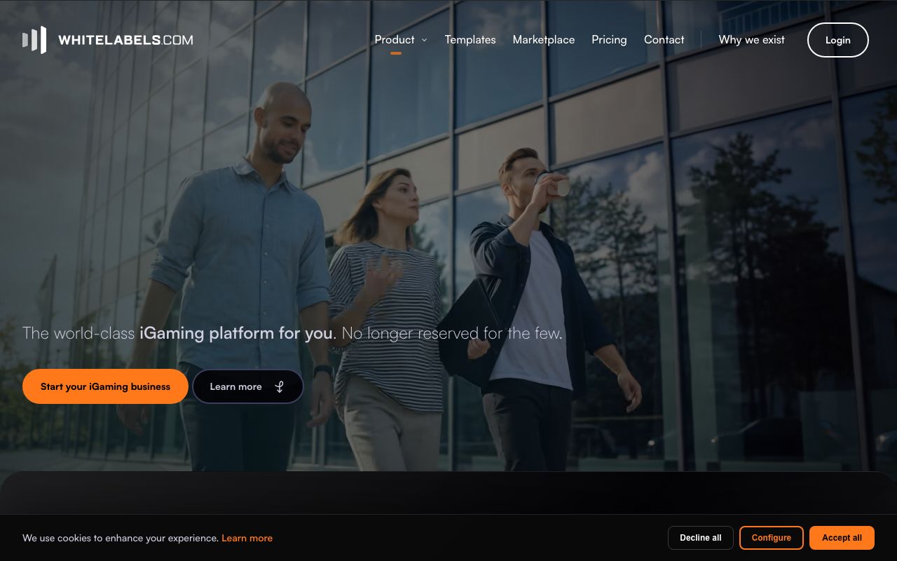 Whitelabels.com homepage